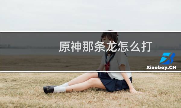 原神那条龙怎么打