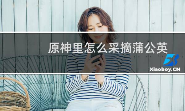 原神里怎么采摘蒲公英