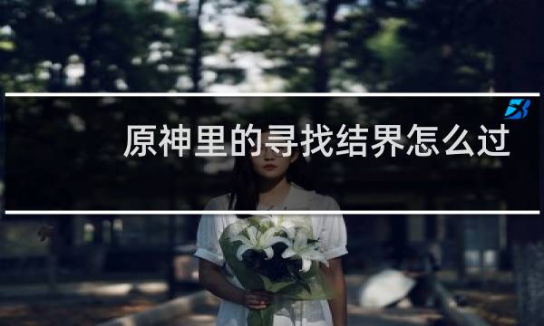 原神里的寻找结界怎么过