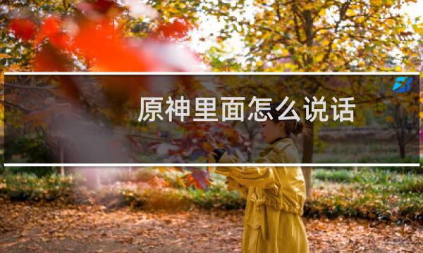 原神里面怎么说话