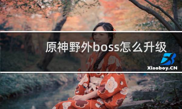 原神野外boss怎么升级