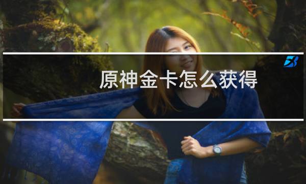 原神金卡怎么获得