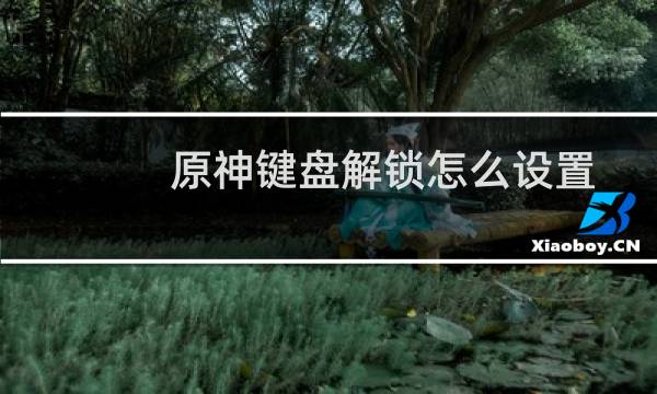 原神键盘解锁怎么设置