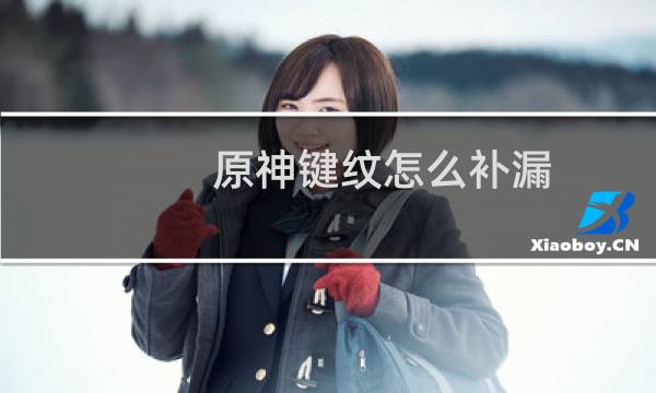 原神键纹怎么补漏