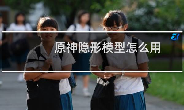 原神隐形模型怎么用