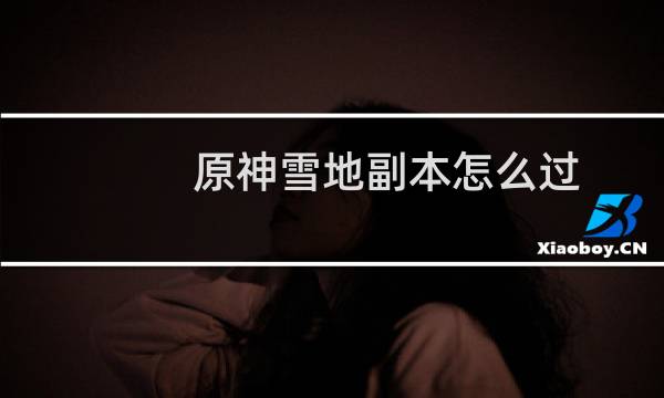 原神雪地副本怎么过