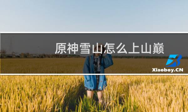 原神雪山怎么上山巅