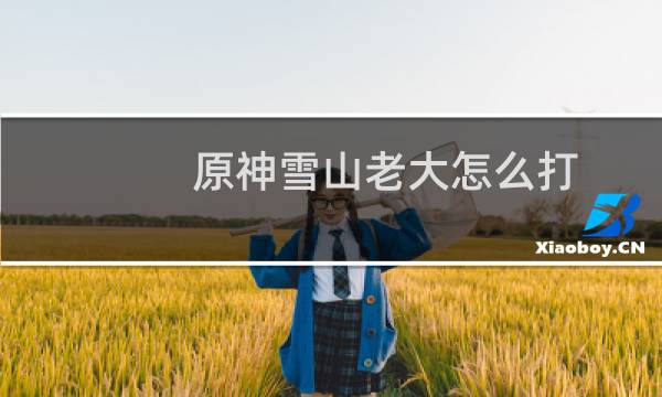 原神雪山老大怎么打