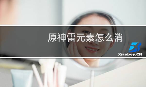 原神雷元素怎么消