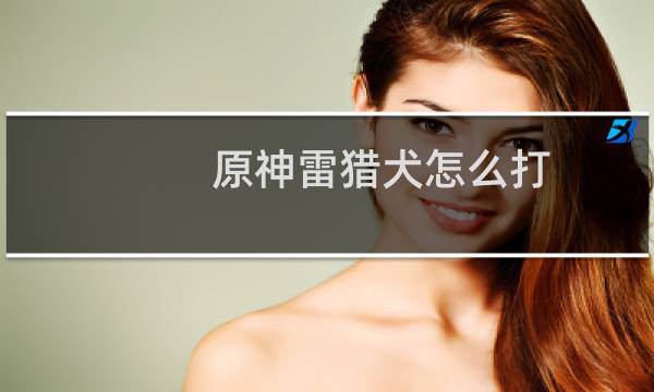 原神雷猎犬怎么打