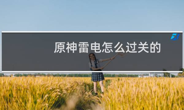 原神雷电怎么过关的
