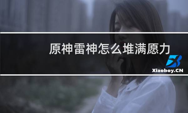 原神雷神怎么堆满愿力