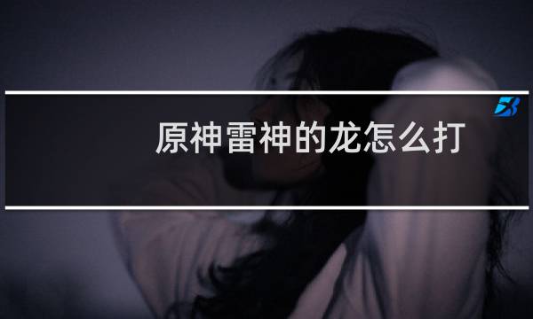 原神雷神的龙怎么打