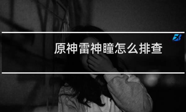 原神雷神瞳怎么排查