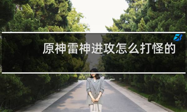 原神雷神进攻怎么打怪的