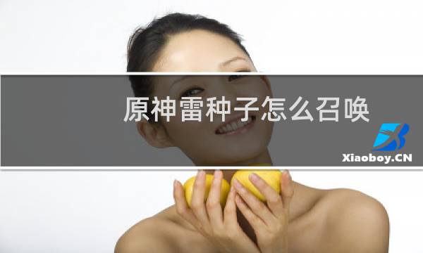 原神雷种子怎么召唤