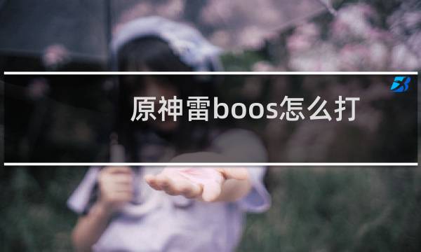 原神雷boos怎么打