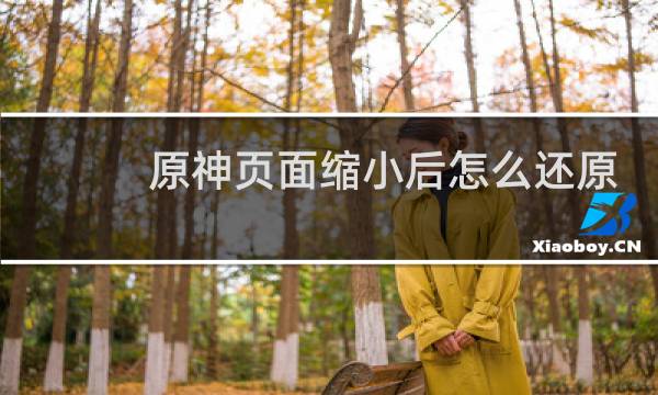 原神页面缩小后怎么还原