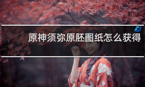 原神须弥原胚图纸怎么获得