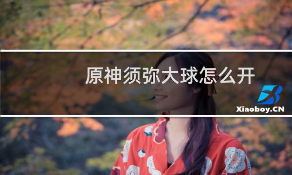 原神须弥大球怎么开