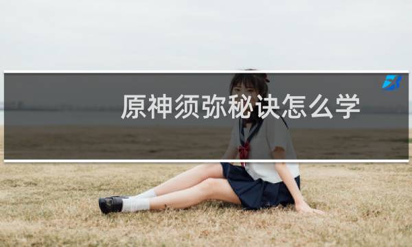 原神须弥秘诀怎么学