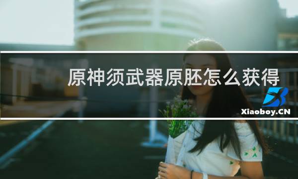 原神须武器原胚怎么获得