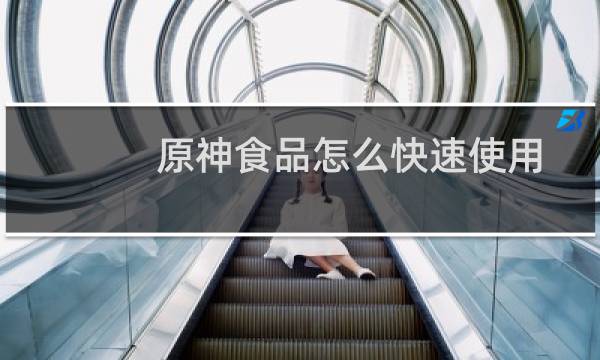 原神食品怎么快速使用