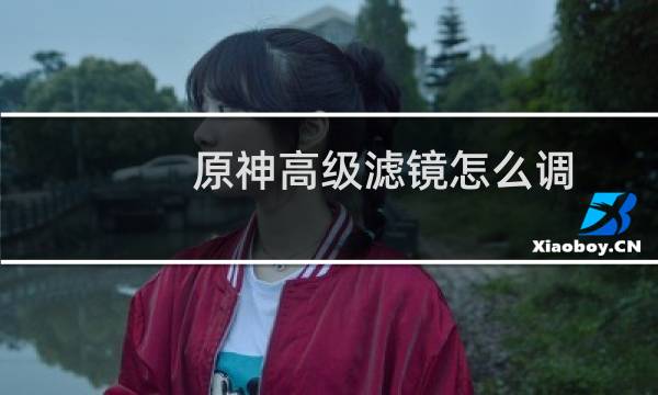 原神高级滤镜怎么调