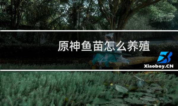 原神鱼苗怎么养殖