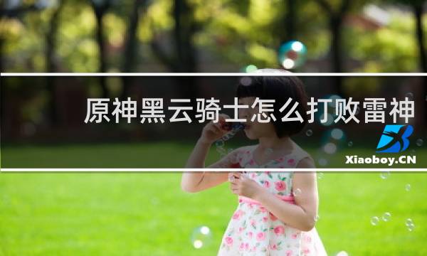 原神黑云骑士怎么打败雷神