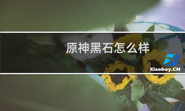 原神黑石怎么样