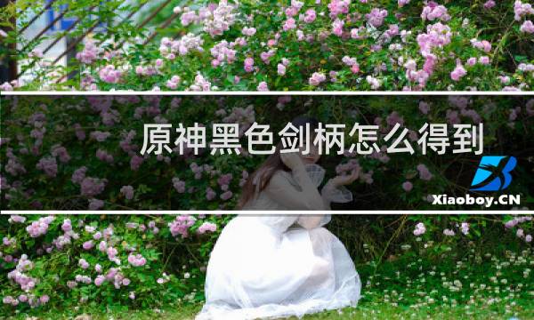 原神黑色剑柄怎么得到