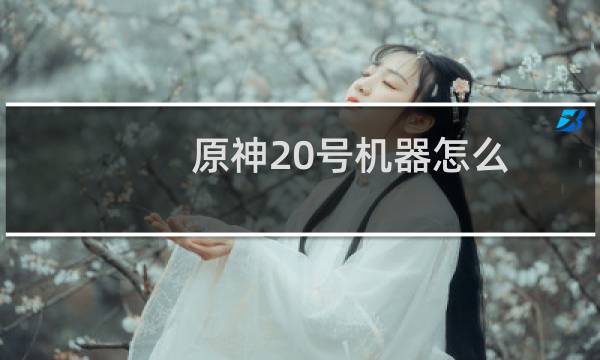 原神20号机器怎么