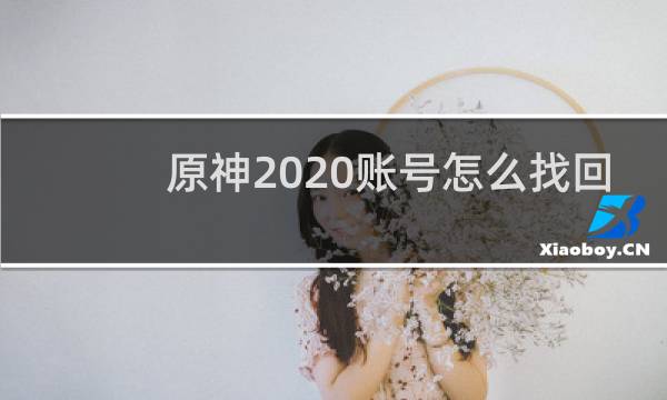 原神2020账号怎么找回