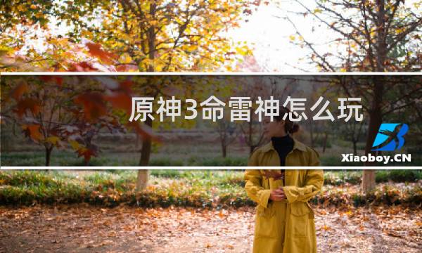原神3命雷神怎么玩