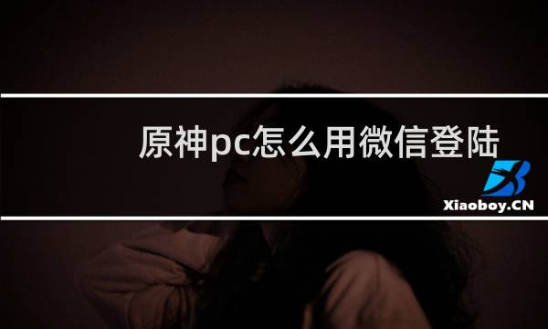 原神pc怎么用微信登陆