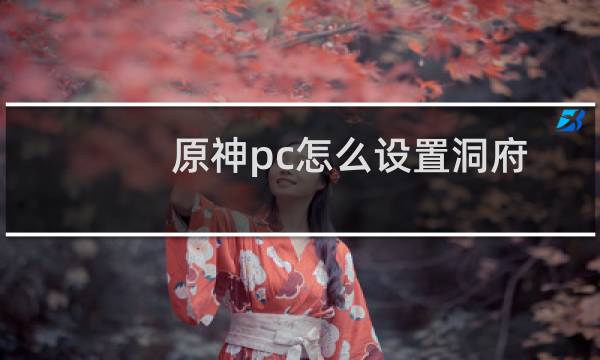原神pc怎么设置洞府
