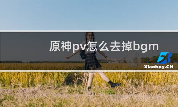 原神pv怎么去掉bgm
