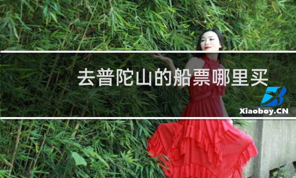 去普陀山的船票哪里买