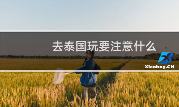 去泰国玩要注意什么