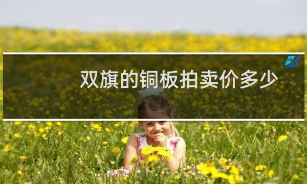 双旗的铜板拍卖价多少