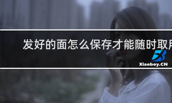 发好的面怎么保存才能随时取用