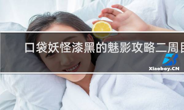 口袋妖怪漆黑的魅影攻略二周目