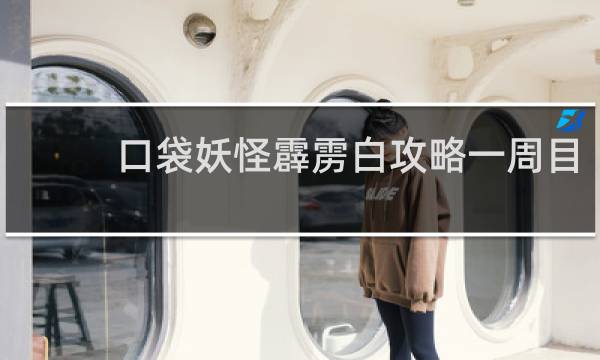 口袋妖怪霹雳白攻略一周目