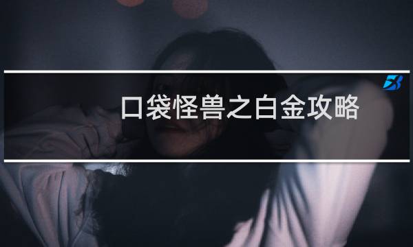 口袋怪兽之白金攻略