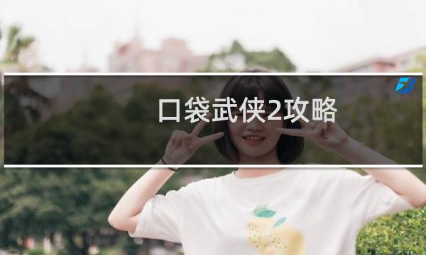 口袋武侠2攻略