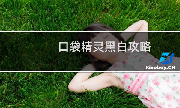 口袋精灵黑白攻略