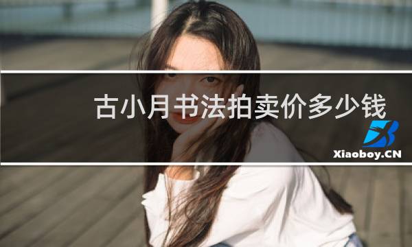 古小月书法拍卖价多少钱