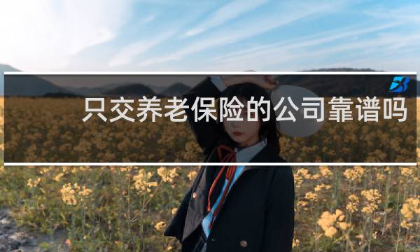 只交养老保险的公司靠谱吗