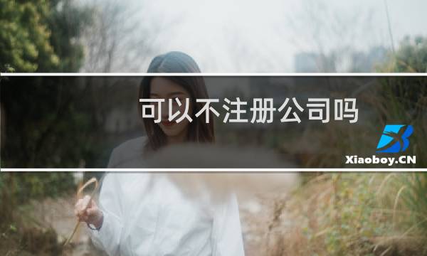 可以不注册公司吗